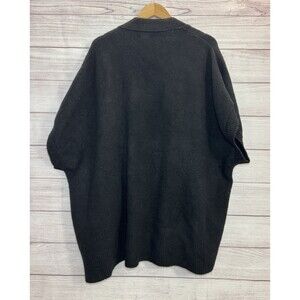 Arie Women's Black  Knit Cardigan Poncho Sweater Size SMALL OVERSIZED